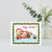 Airedale Terrier: Kerstvakantie voor Kerstmis in S Kaart (Staand voorkant)