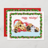 Airedale Terrier: Kerstvakantie voor Kerstmis in S Kaart (Voorkant / Achterkant)