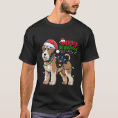 Airedale Terrier Kerstverlichting Kersthonden Cade T-shirt (Voorkant)