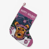 AIREDALE TERRIER KLEINE KERSTSOK (Voorkant (Hangend))