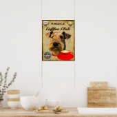 Airedale Terrier Koffie Club Poster (Keuken)