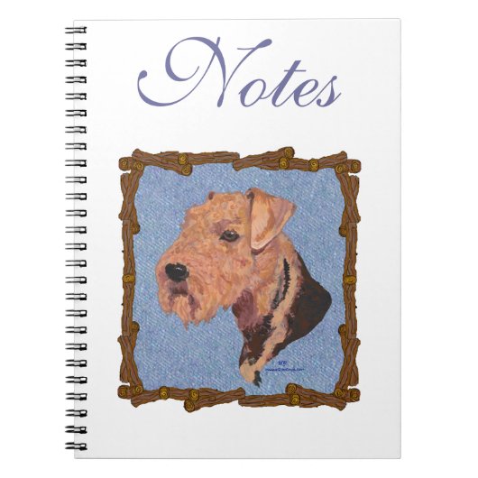Airedale Terrier Kopstudie Notitieboek (Voorkant)