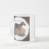 Airedale Terrier Kunst Cadeaus Matglas Koffiemok (Voorkant links)