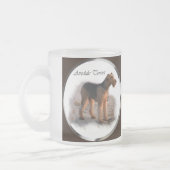 Airedale Terrier Kunst Cadeaus Matglas Koffiemok (Links)