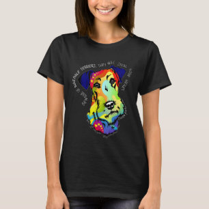 Airedale Terrier Kunstwerk Schilderen T-shirt