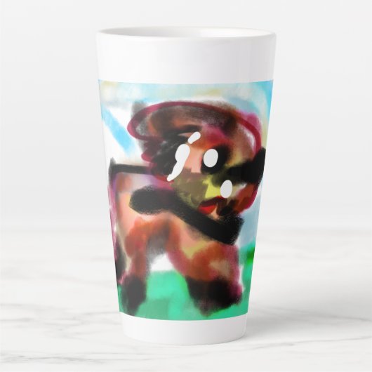 Airedale Terrier Latte Mok (Voorkant)