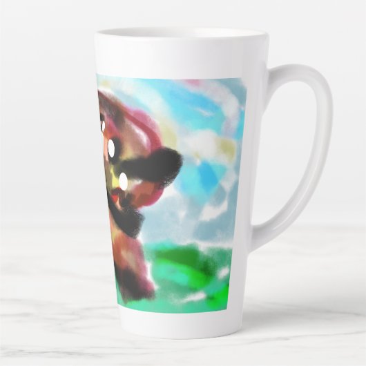 Airedale Terrier Latte Mok (Rechts)