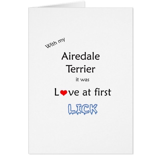 Airedale Terrier Lick Design (Voorkant)