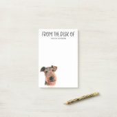 Airedale Terrier liefhebber Post-it® Notes (Op bureau)