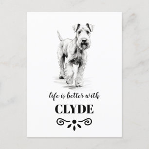 Airedale Terrier Life is beter aangepaste hondenna Briefkaart