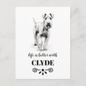 Airedale Terrier Life is beter aangepaste hondenna Briefkaart (Voorkant)