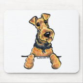 Airedale Terrier Line Art Muismat (Voorkant)