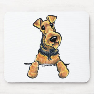 Airedale Terrier Line Art Muismat