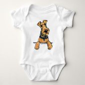 Airedale Terrier Line Art Romper (Voorkant)