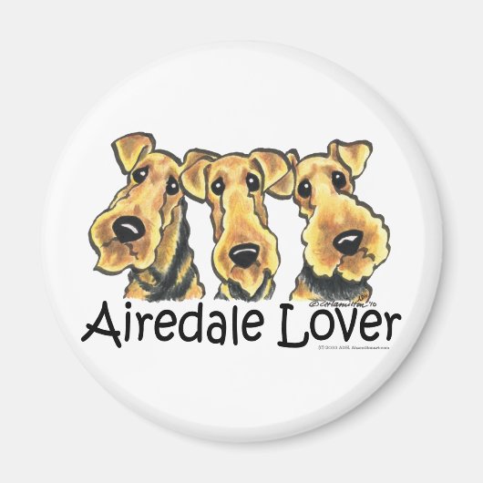 Airedale Terrier Lover Magneet (Voorkant)