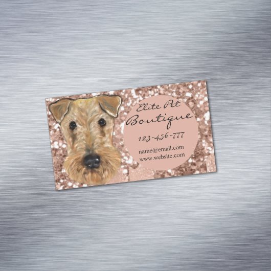 AIREDALE TERRIER MAGNETISCH VISITEKAARTJE (Voorbeeld)