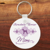 Airedale Terrier Mam Sleutelhanger (Voorkant)