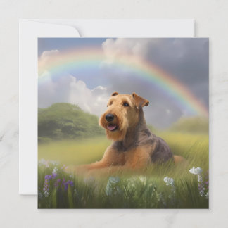 Airedale Terriër Memorial Aangepaste Hondennaam Re