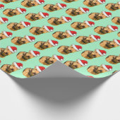Airedale Terrier met een kersthat Cadeaupapier (Hoek)