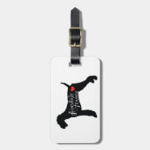 Airedale Terrier met Heart Hondenras Love Bagagelabel (Voorkant verticaal)