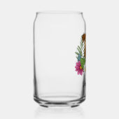 Airedale Terrier met kleurrijke bloemen en naam Blikvorm Glas (Rechts)