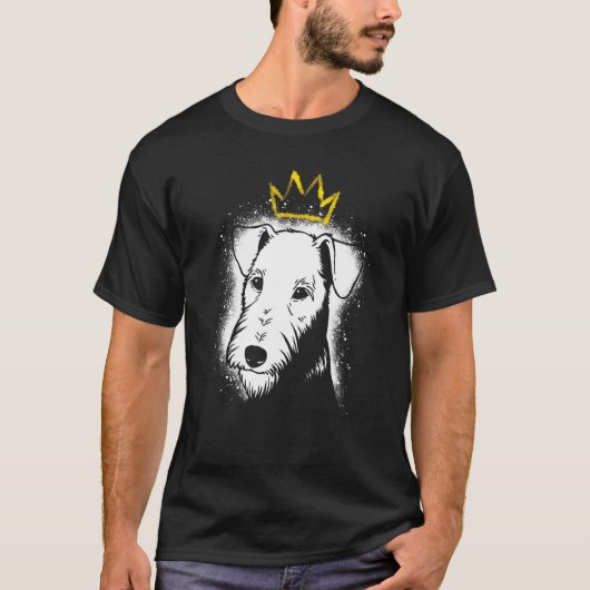 Airedale Terrier met Kroon T-shirt (Voorkant)