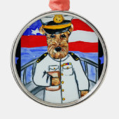 AIREDALE TERRIER METALEN ORNAMENT (Voorkant)