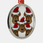 AIREDALE TERRIER METALEN ORNAMENT (Rechts)