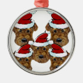AIREDALE TERRIER METALEN ORNAMENT (Voorkant)