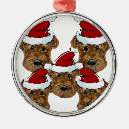 AIREDALE TERRIER METALEN ORNAMENT (Voorkant)