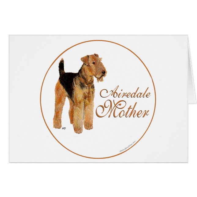 Airedale Terrier Moederdag (Voorkant Horizontaal)