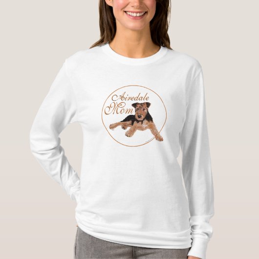 Airedale Terrier Moederdag T-shirt (Voorkant)