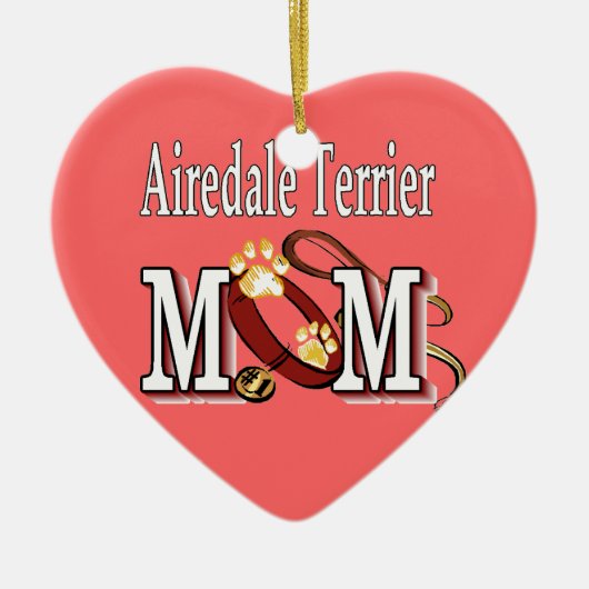 Airedale Terrier MOM Keramisch Ornament (Voorkant)