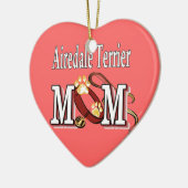Airedale Terrier MOM Keramisch Ornament (Links)