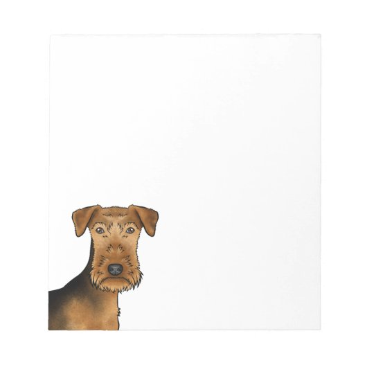 Airedale Terrier Mopshoofd Bingley Terrier Notitieblok (Voorkant)
