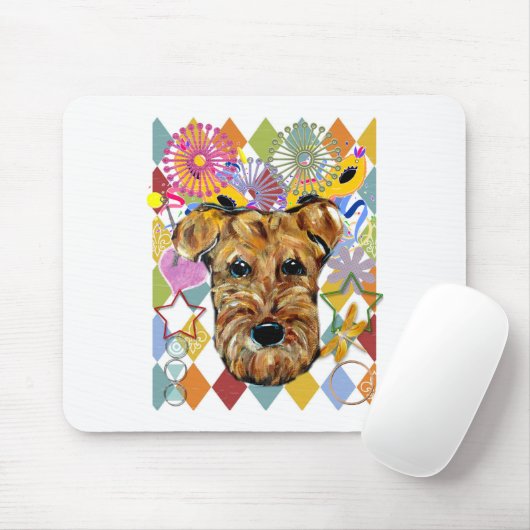 AIREDALE TERRIER MUISMAT (Met muis)