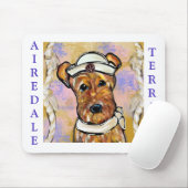 AIREDALE TERRIER MUISMAT (Met muis)