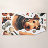Airedale Terrier Naadloos Badhanddoek (Badhanddoek)