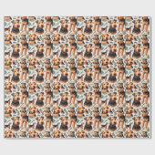 Airedale Terrier Naadloos Cadeaupapier (Vlak)