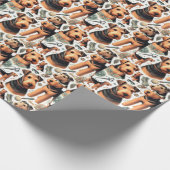  Airedale Terrier Naadloos Cadeaupapier (Hoek)