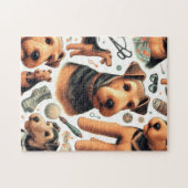  Airedale Terrier Naadloos Legpuzzel (Horizontaal)