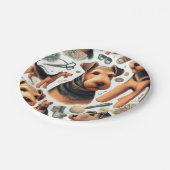 Airedale Terrier Naadloos Papieren Bordje (Gekanteld)