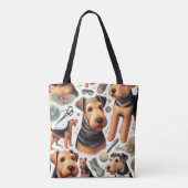  Airedale Terrier Naadloos Tote Bag (Achterkant)