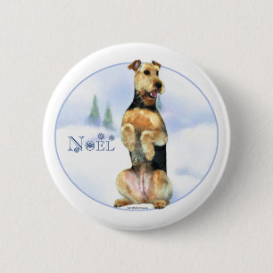 Airedale Terrier Noel - Button