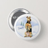 Airedale Terrier Noel - Button (Voorkant /achterkant)