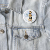 Airedale Terrier Noel - Button (In situ)
