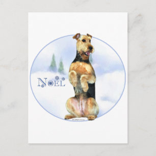 Airedale Terrier Noel Feestdagenkaart