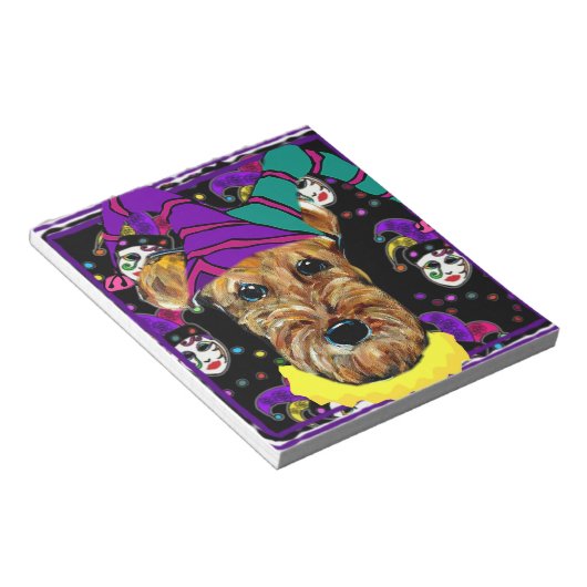 AIREDALE TERRIER NOTITIEBLOK (Schuin)