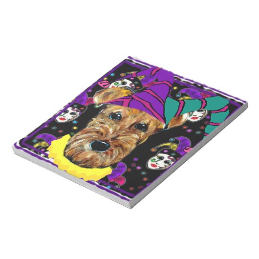 AIREDALE TERRIER NOTITIEBLOK (Linkerzijde)