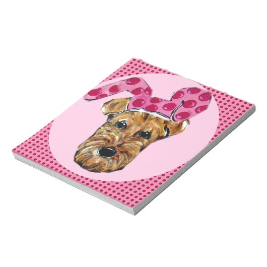 AIREDALE TERRIER NOTITIEBLOK (Linkerzijde)